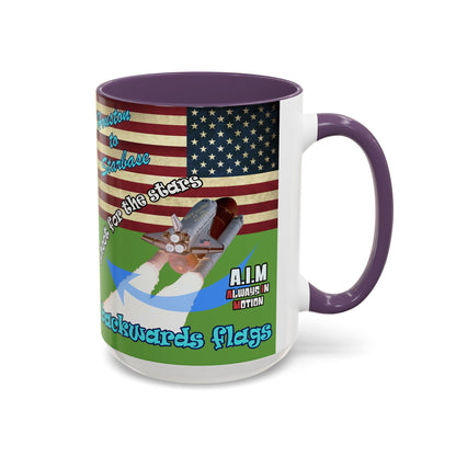 shoot for the stars - Accent Mug (green)