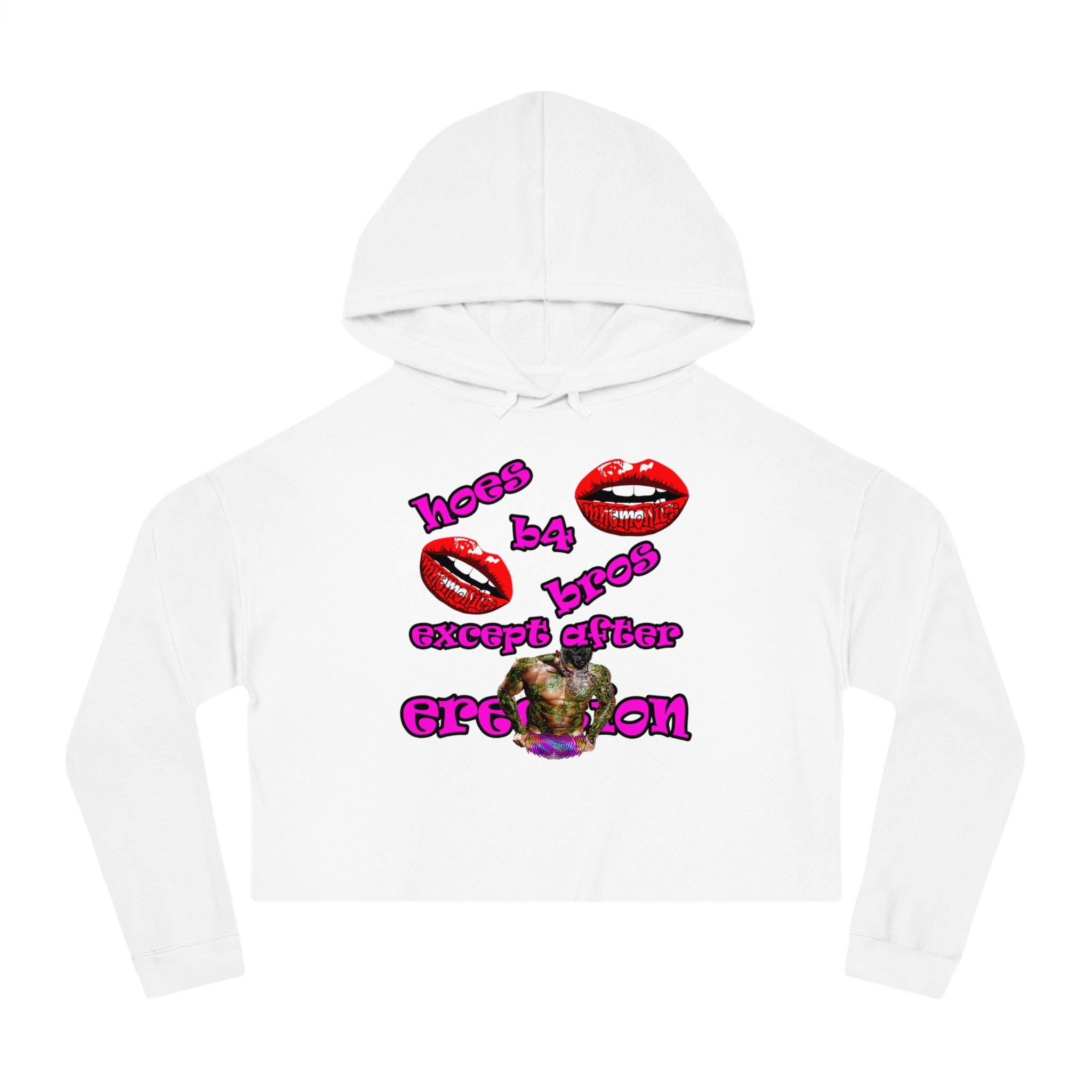 hoes b4 bros - Women’s Cropped Hooded Sweatshirt