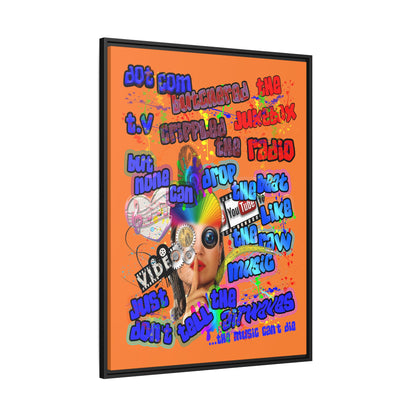 drop the beat - framed canvas art (crusta)