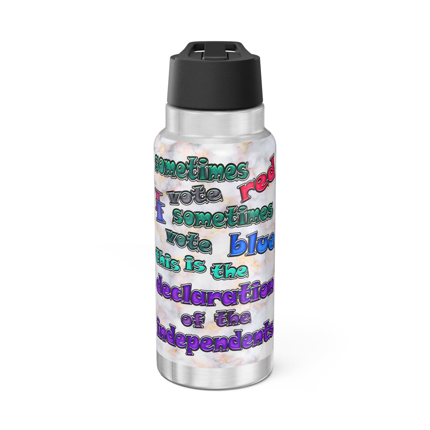 declaration of the independents - Gator Tumbler, 32oz  (white marble)