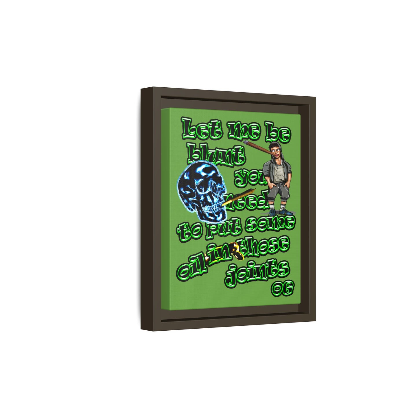 og - framed canvas art (green)