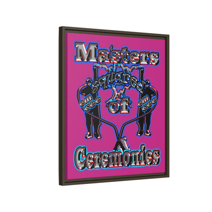 em cee squared - framed canvas art (pink)