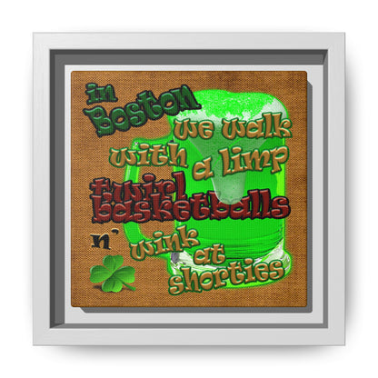 celtics logo - framed canvas art (brown papyrus)