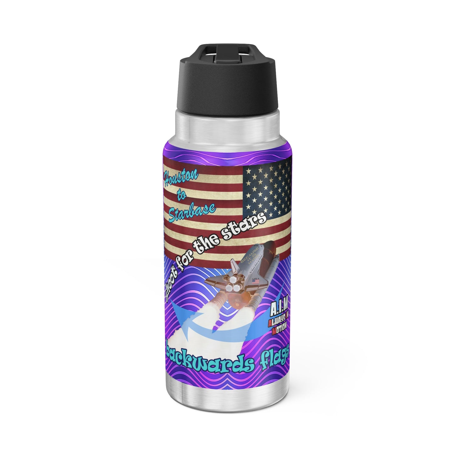 shoot for the stars - Gator Tumbler, 32oz (purple wave)
