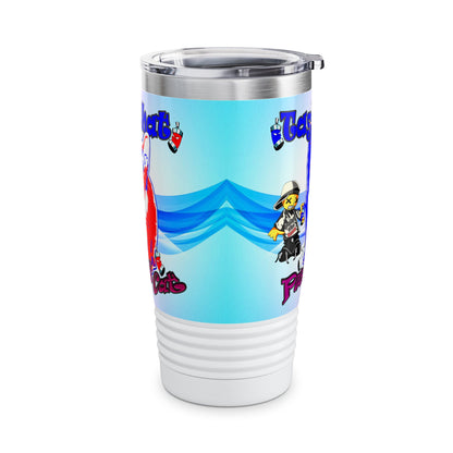 tag that - Ringneck Tumbler, 20oz (light blue-pink wave)