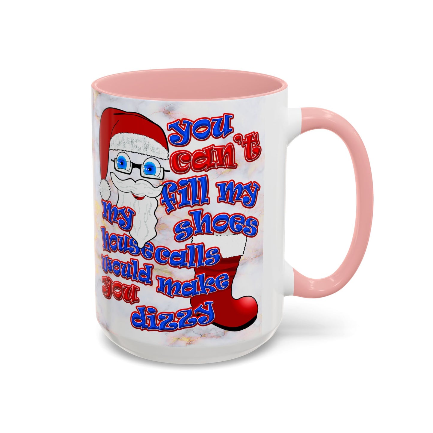 santa's shoes - Accent Mug (white marble)