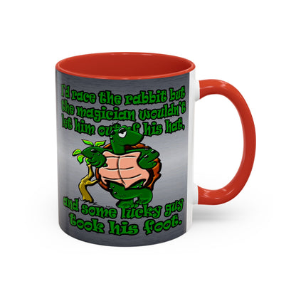 turtle race - Accent Mug (brushed nickel)
