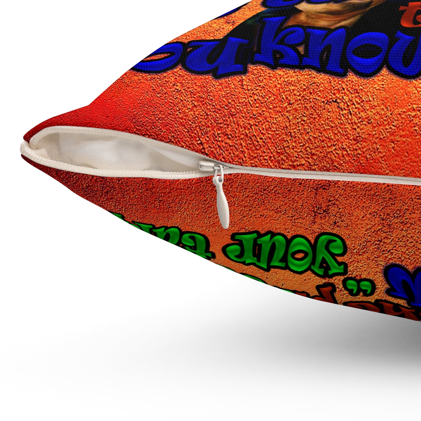 high noon - Spun Polyester Square Pillow - (burnt orange)