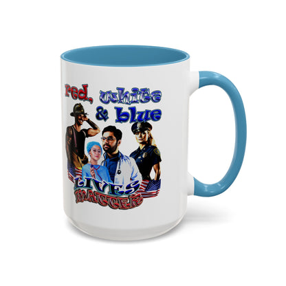 rw&b lives matter - Accent Mug (white)