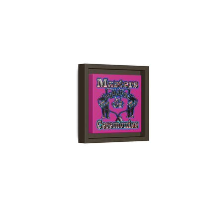 em cee squared - framed canvas art (pink)