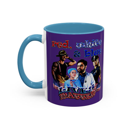 rw&b lives matter - Accent Mug (purple)