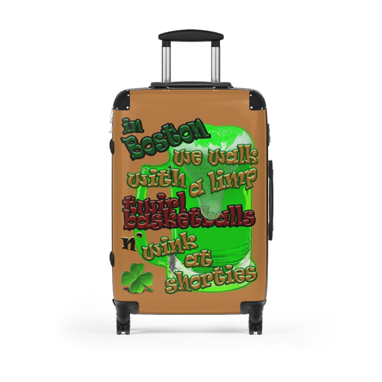 celtics logo - Suitcase (light brown)