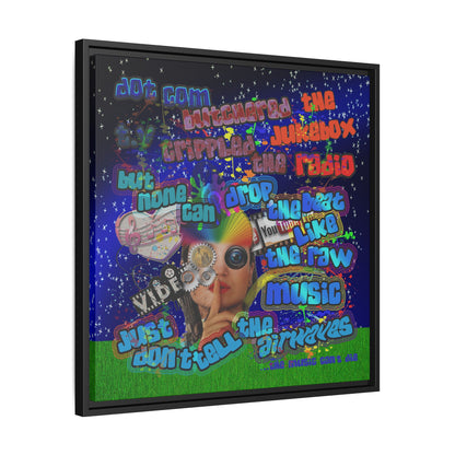 drop the beat - framed canvas art ('snoops' background)