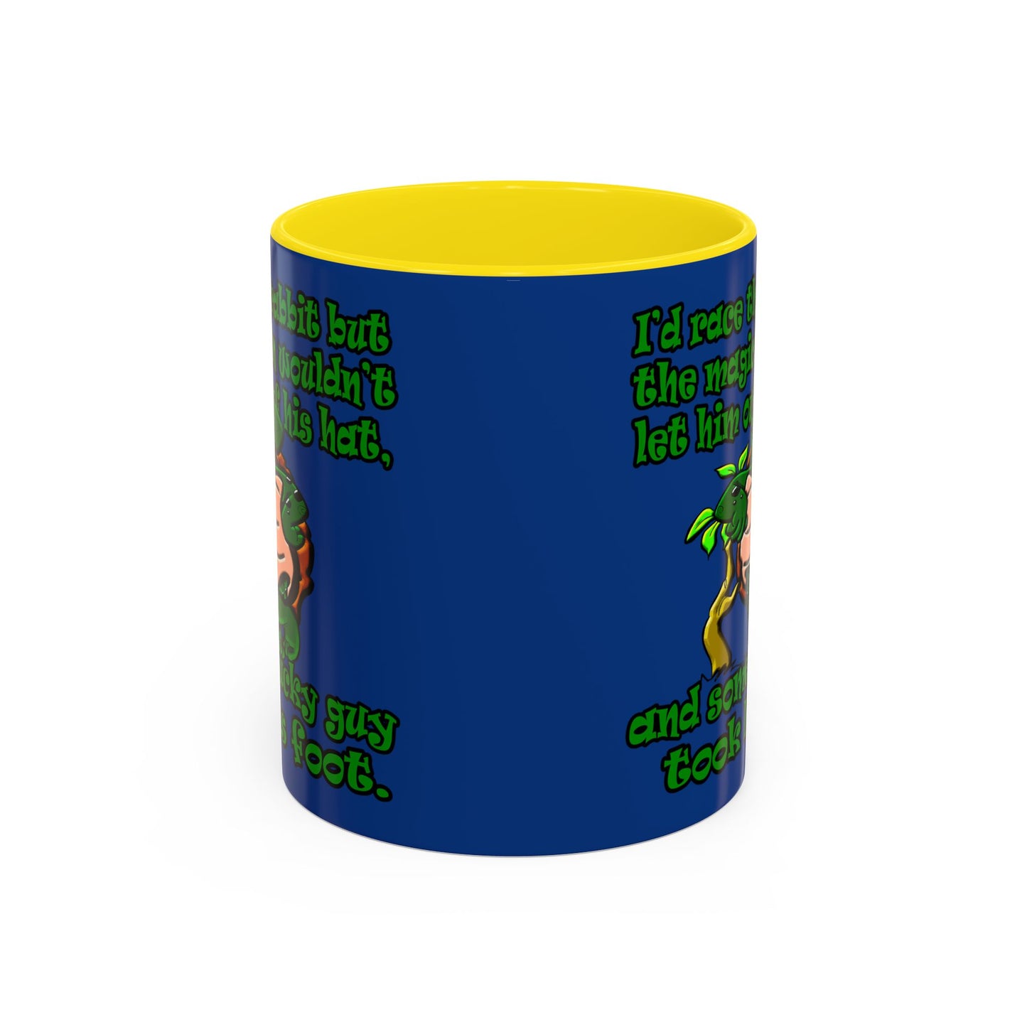 turtle race - Accent Mug (dark blue)