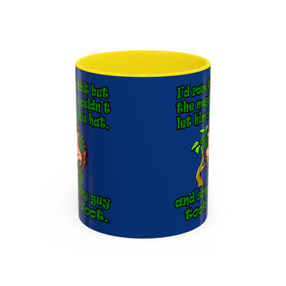 turtle race - Accent Mug (dark blue)