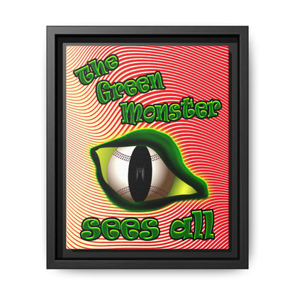 green monster - framed canvas art (yellow-orange wave)