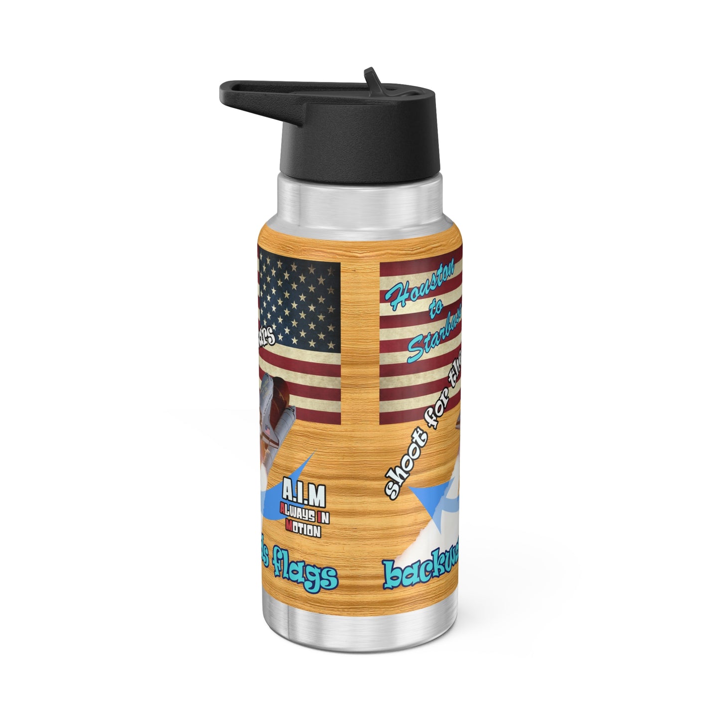 shoot for the stars - Gator Tumbler, 32oz (butterscotch wood finish)