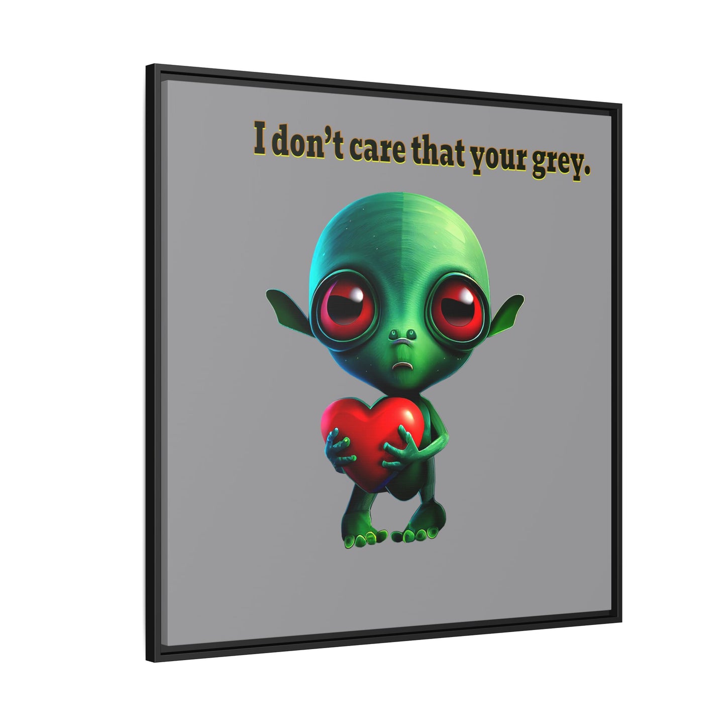 I don't care that your grey - framed canvas art (grey)