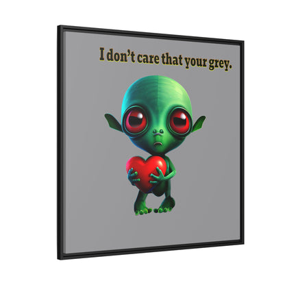 I don't care that your grey - framed canvas art (grey)