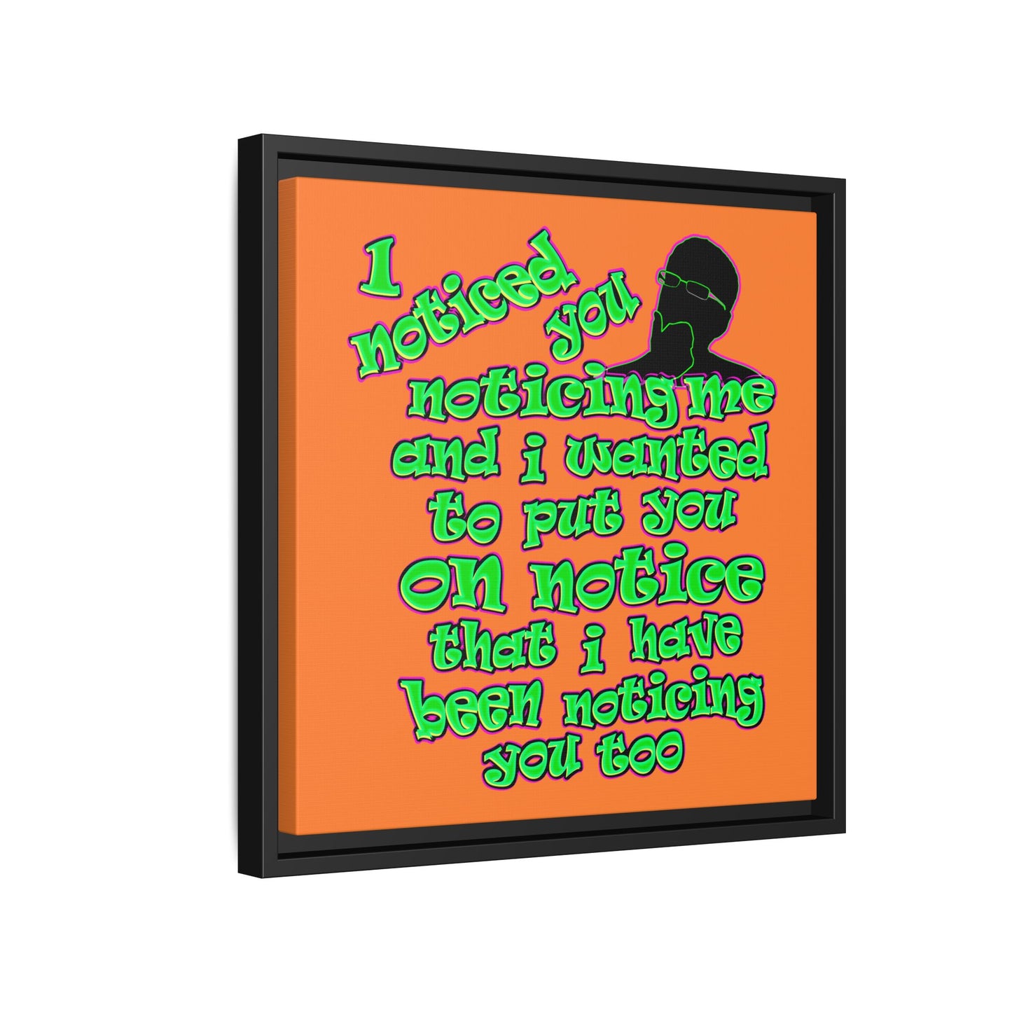 noticed you noticing - framed canvas art (crusta)