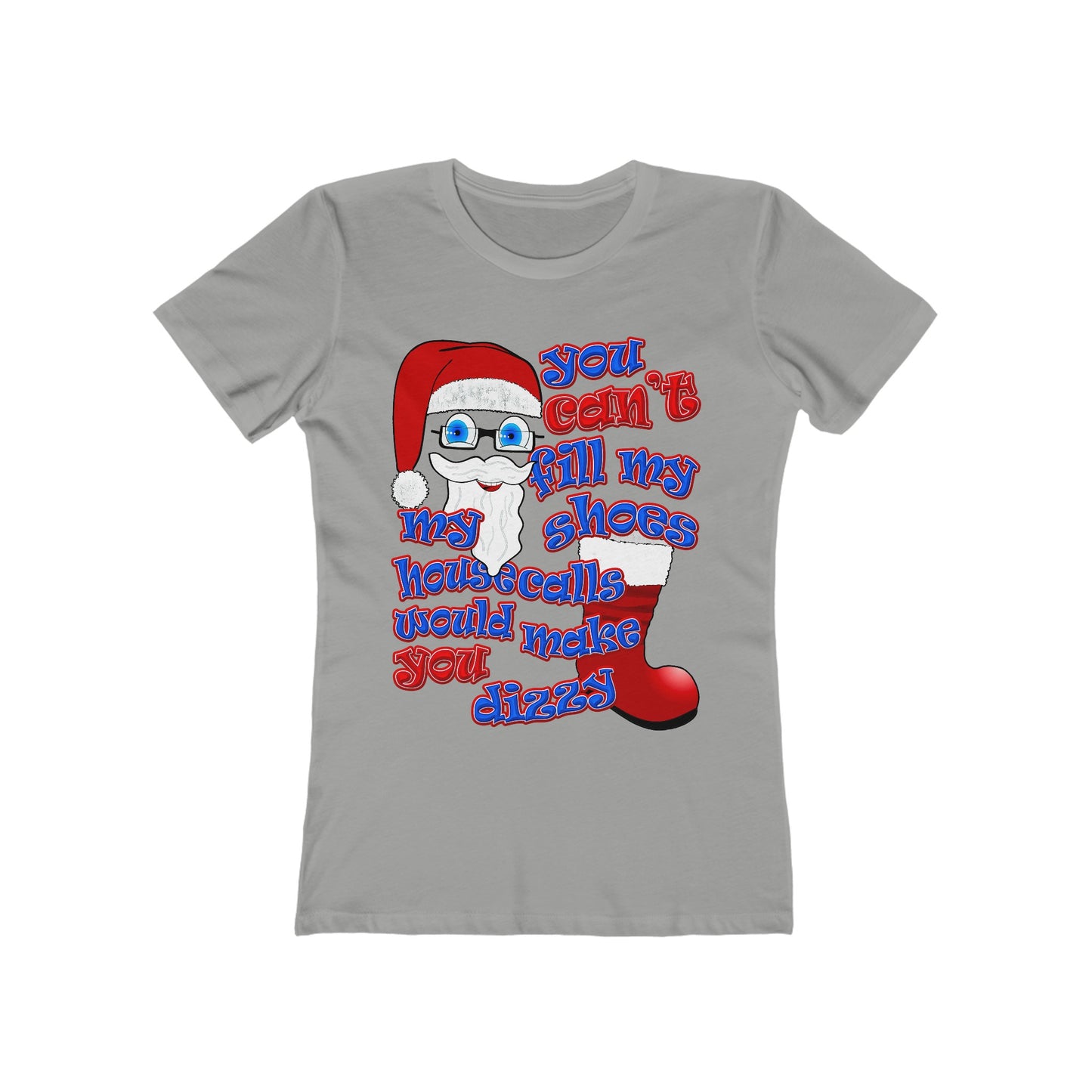 santa's shoes - Women's The Boyfriend Tee