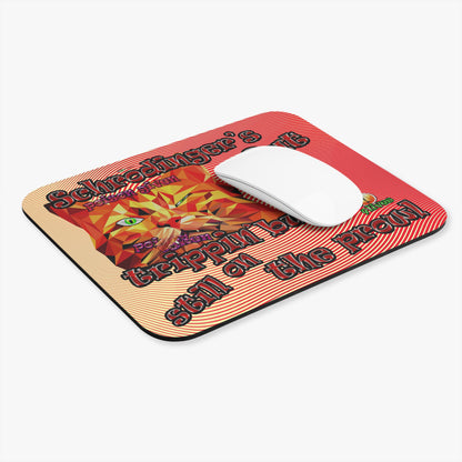 schrodinger's cat - Mouse Pad (Rectangle) (yellow-orange wave)