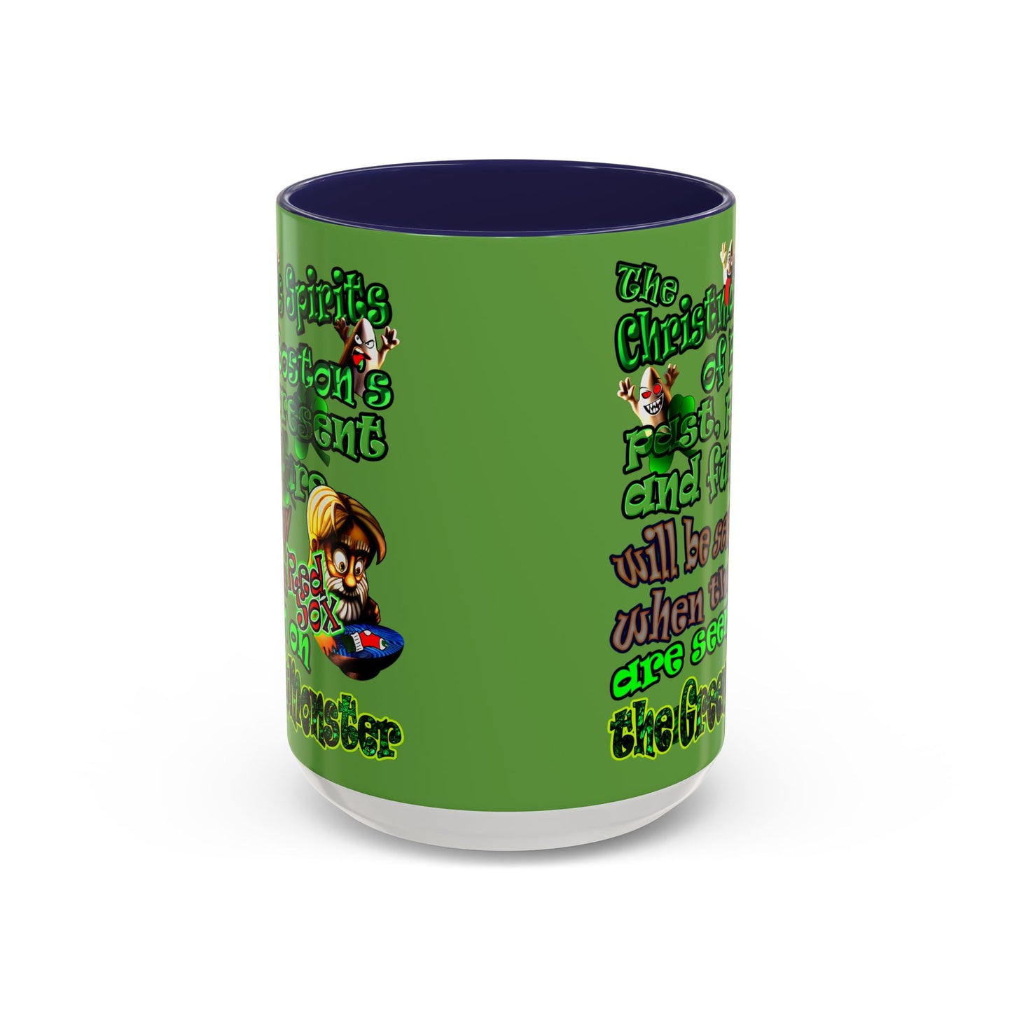 christmas spirits of boston - Accent Mug (green)