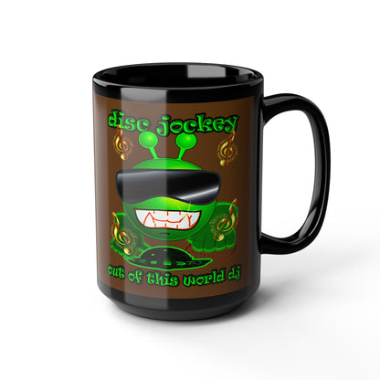 disc jockey - Black Mug (brown)