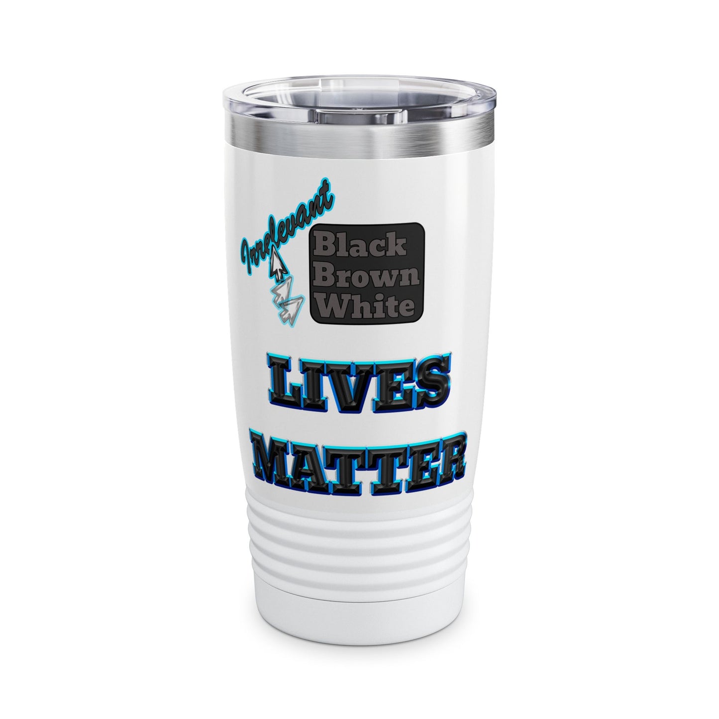 irrelevant - Ringneck Tumbler, 20oz (white)