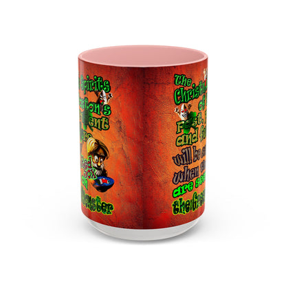 christmas spirits of boston - Accent Mug (burnt orange)