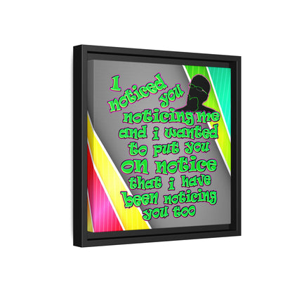 noticed you noticing - framed canvas art (rainbow split)
