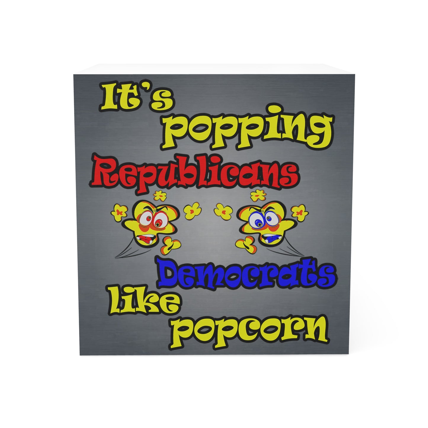 popping like popcorn - note cube (grey-light grey)