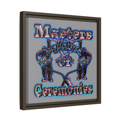 em cee squared - framed canvas art (grey)