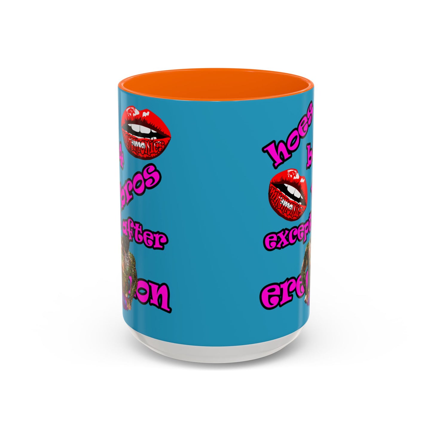 hoes b4 bros - Accent Mug (turquoise)