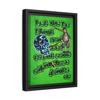 og - framed canvas art (green turf)