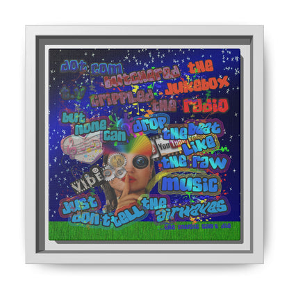 drop the beat - framed canvas art ('snoops' background)