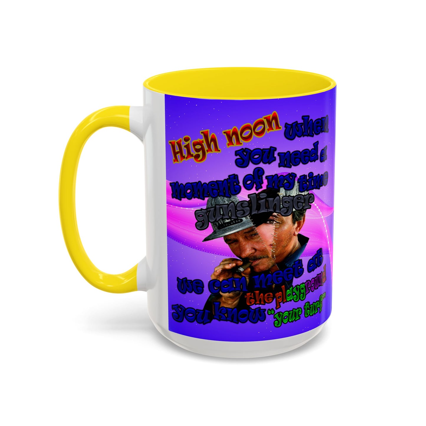 high noon - Accent Mug (purple-pink wave)