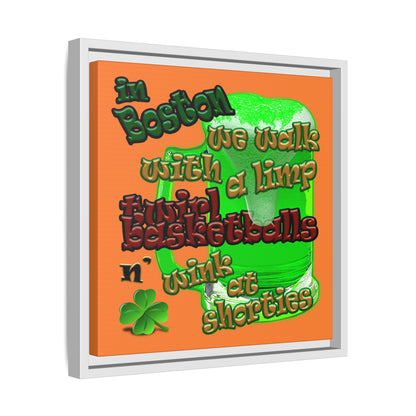 celtics logo - framed canvas art (crusta)