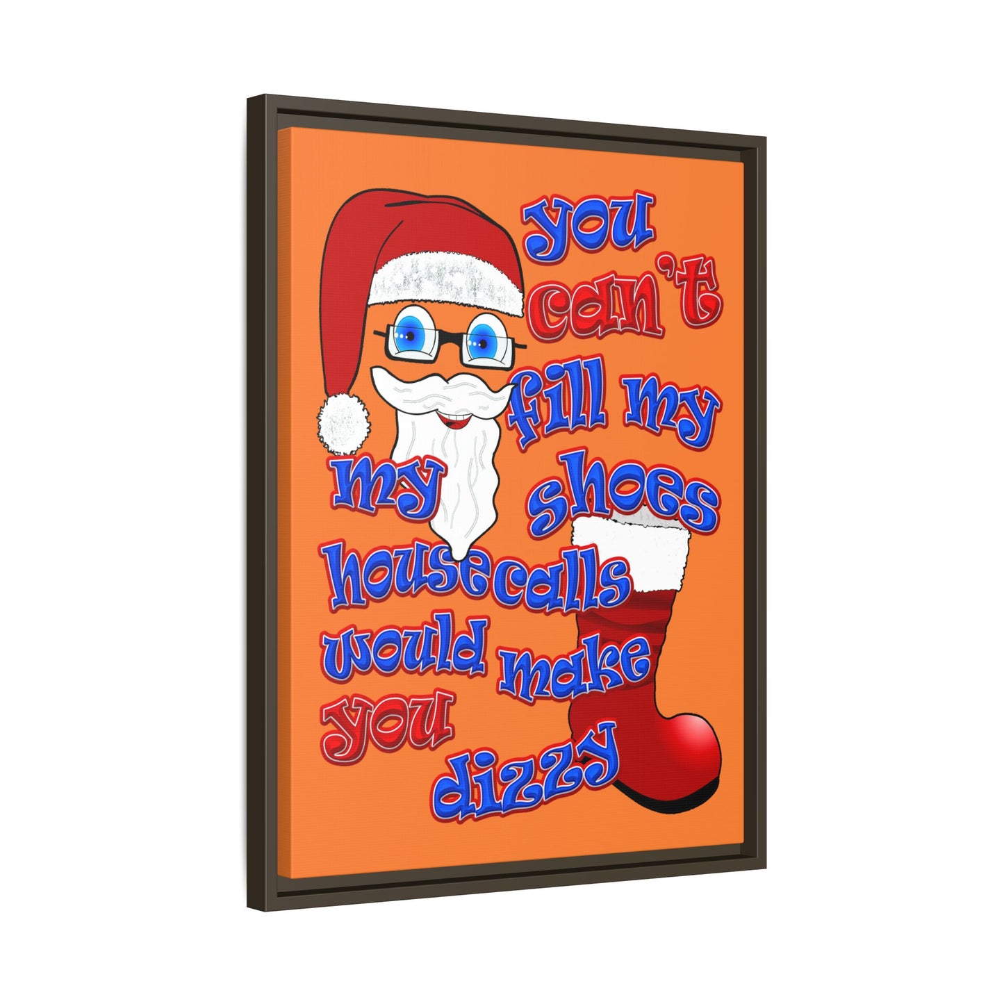 santa's shoes - framed canvas art (crusta)