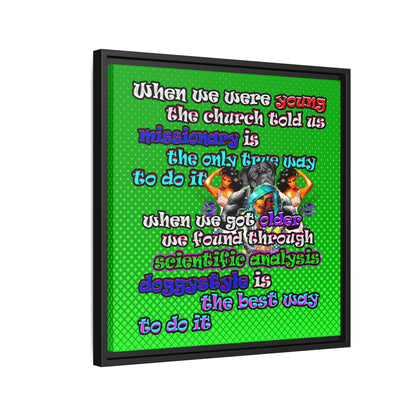 doggystyle - framed canvas art (logo green)