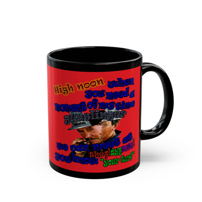 high noon - Black Mug (red)