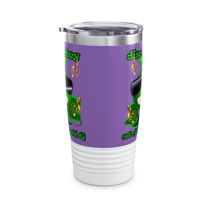 disc jockey - Ringneck Tumbler, 20oz (light purple)