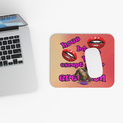 hoes b4 bros - Mouse Pad (Rectangle) (yellow-orange wave)