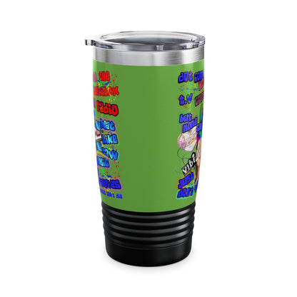 drop the beat - Ringneck Tumbler, 20oz (green)
