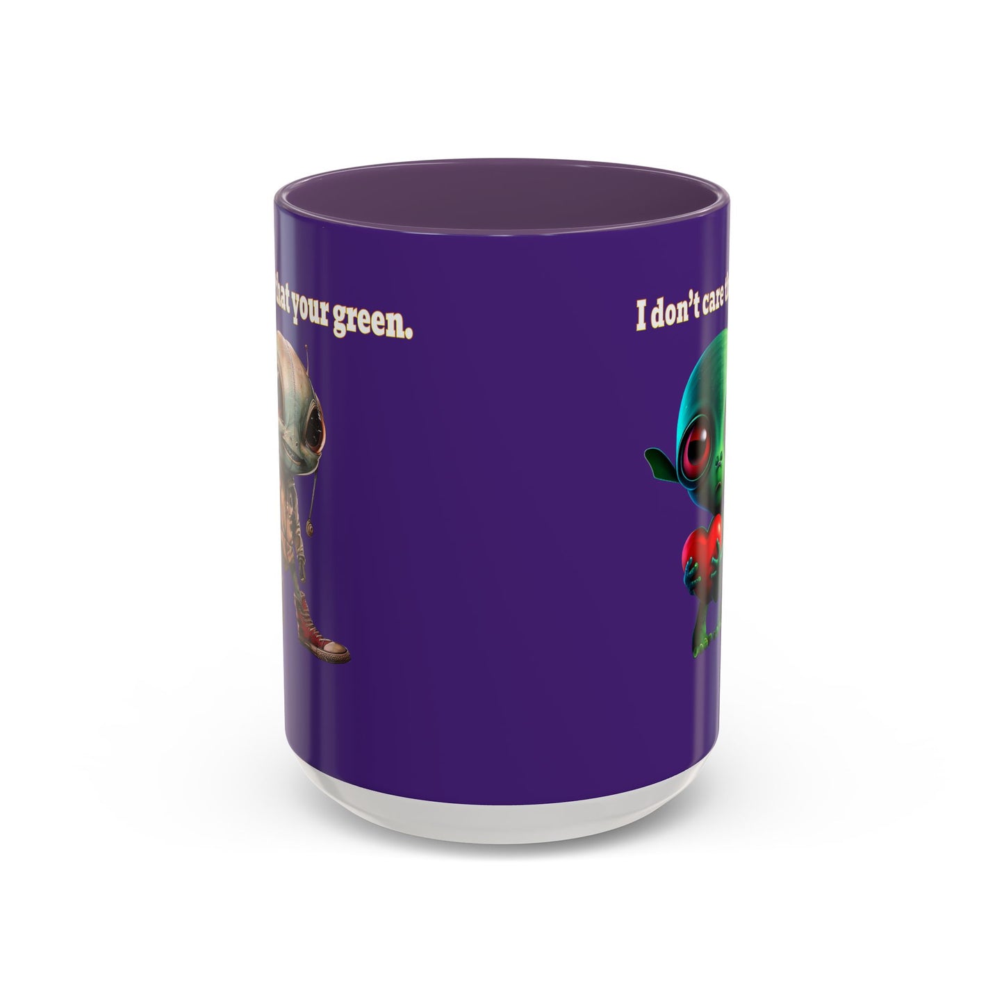 I don't care that your grey - Accent Mug (purple)