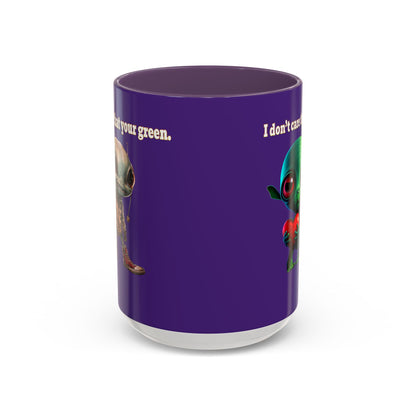 I don't care that your grey - Accent Mug (purple)