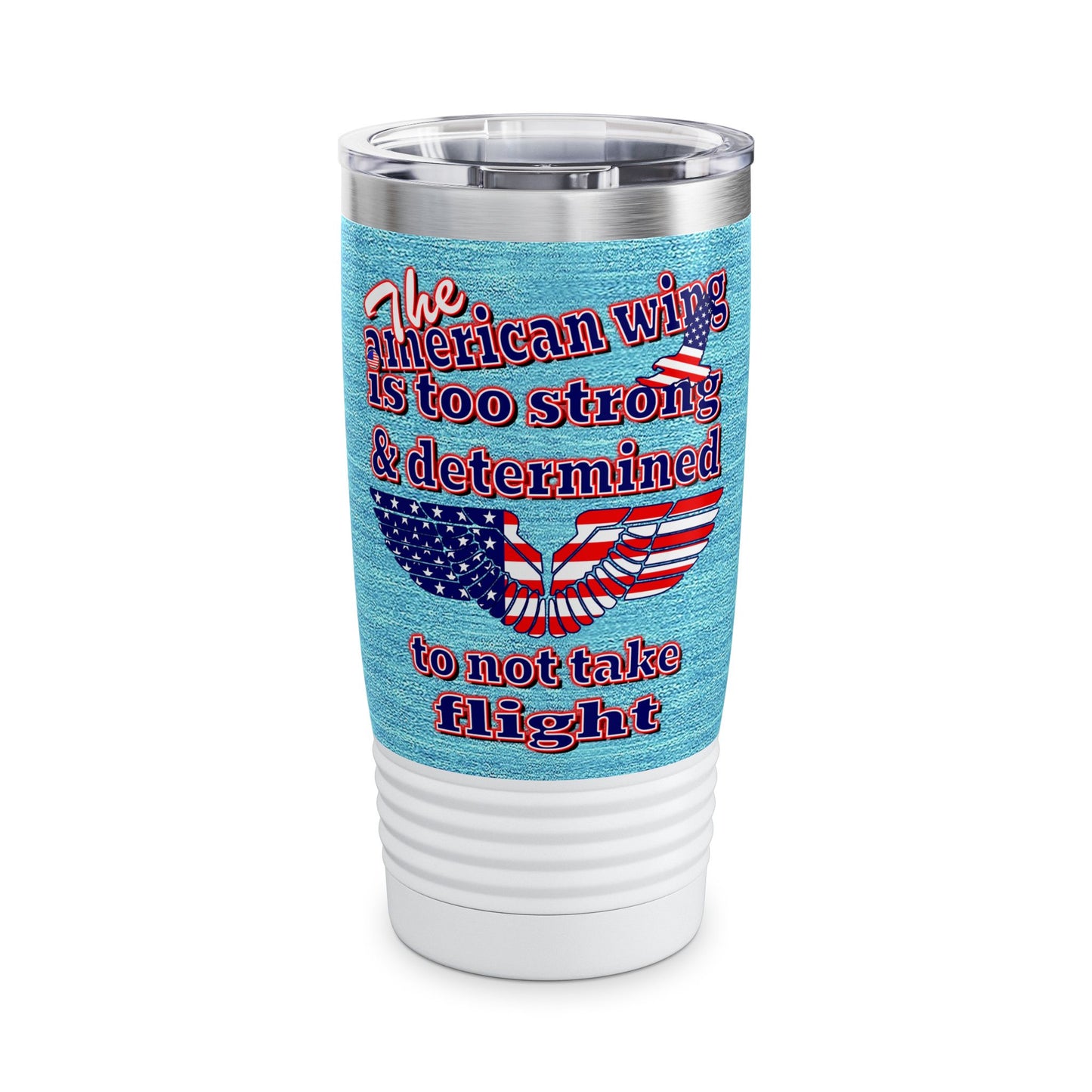 american wing - Ringneck Tumbler, 20oz (faded blue)