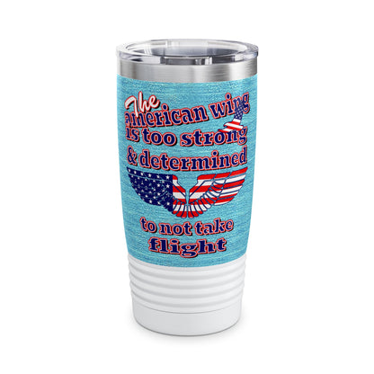 american wing - Ringneck Tumbler, 20oz (faded blue)