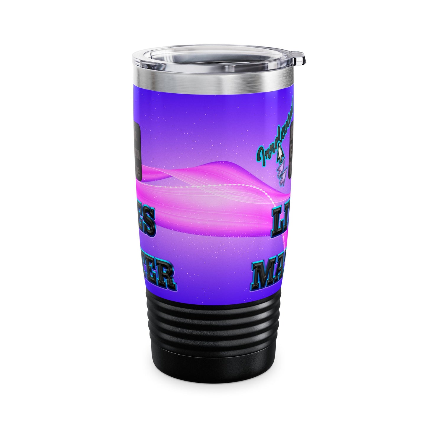 irrelevant - Ringneck Tumbler, 20oz (purple-pink wave)