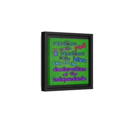 declaration of the independents - framed canvas art (green turf)